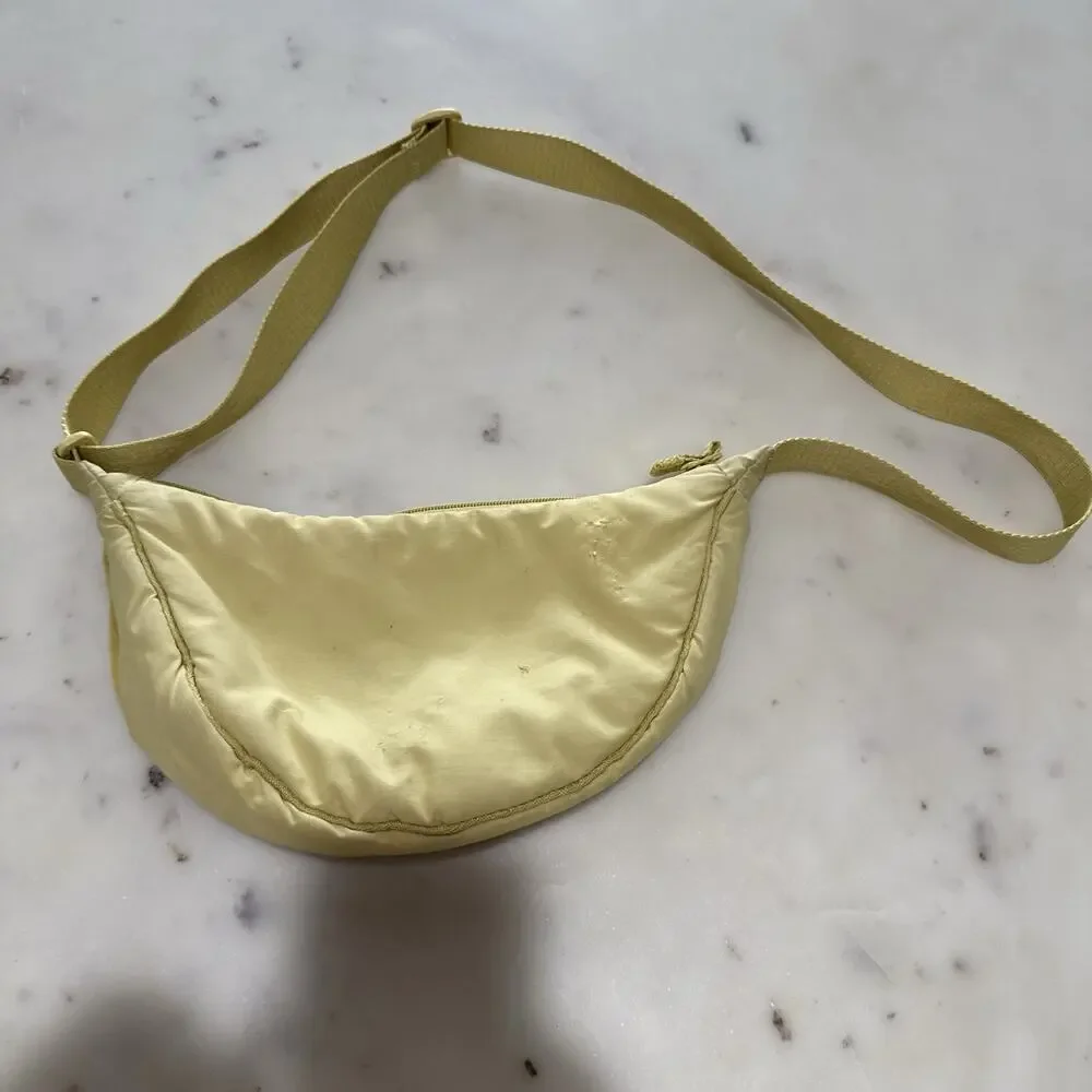 Uniqlo Round Crescent Mini Shoulder Bag Crossbody Sling, Yellow